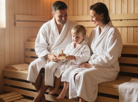 Rodinný wellness: je saunování a teplá koupel vhodná i pro děti?