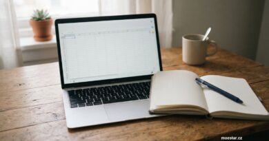 Jak si udržet přehled o zakázkách Notebook s tabulkou a zápisník na stole