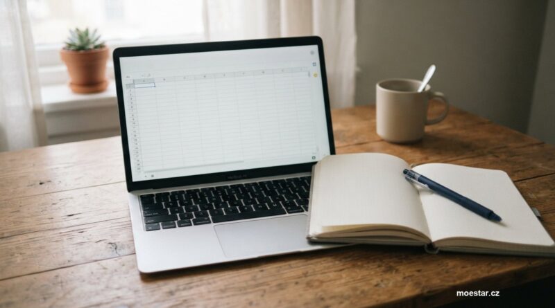 Jak si udržet přehled o zakázkách Notebook s tabulkou a zápisník na stole