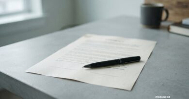 Ručení za cizí dluh a co obnáší Smluvní dokument s odloženým perem na stole